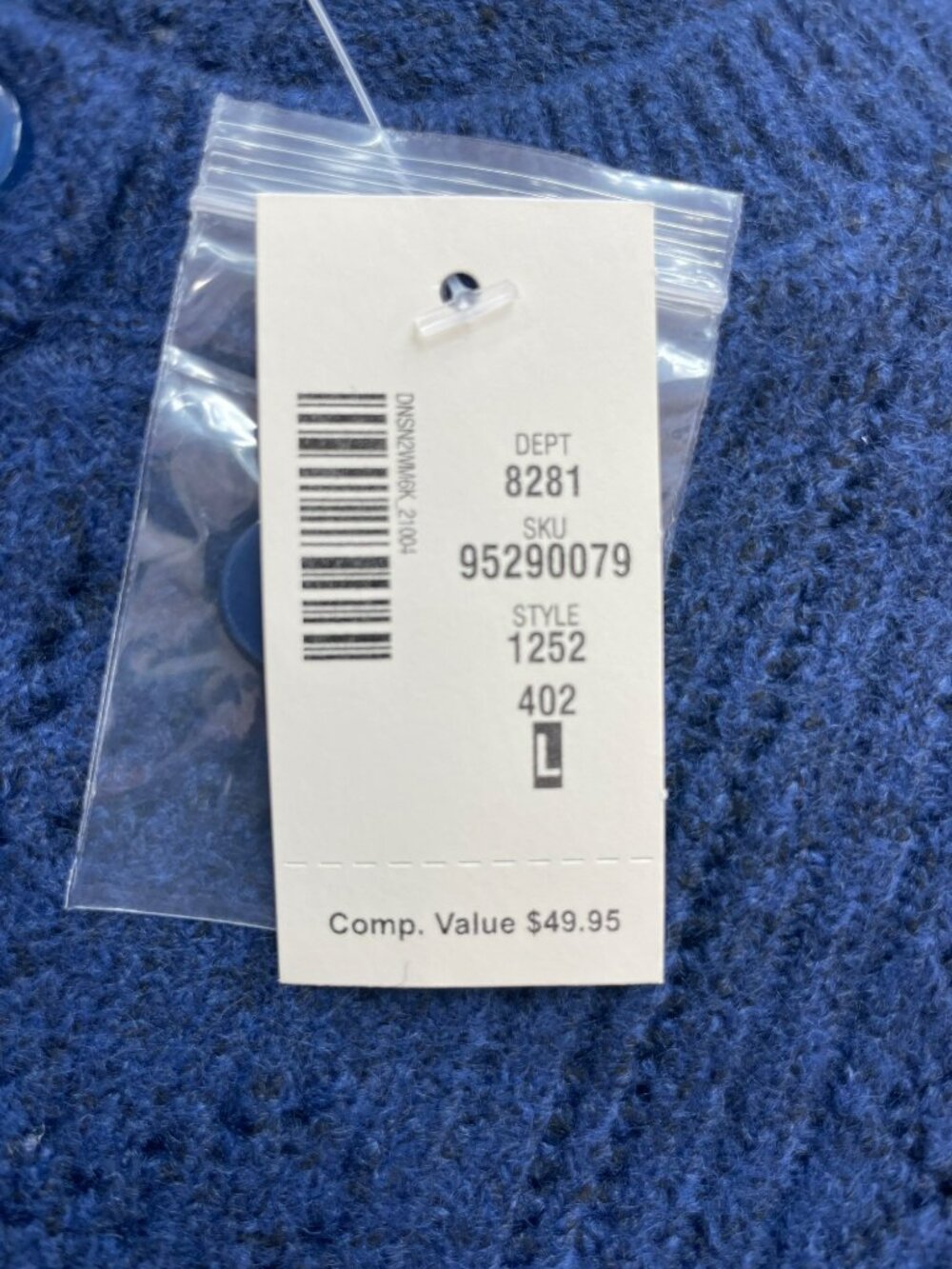 Aeropostale Knit Button-Up Cardigan Sweater Blue Women's Size Large MSRP$50 NWT - Picture 5 of 7